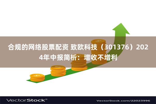 合规的网络股票配资 致欧科技（301376）2024年中报简析：增收不增利